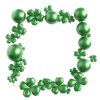 Floating Green Balloons Transparent Background png