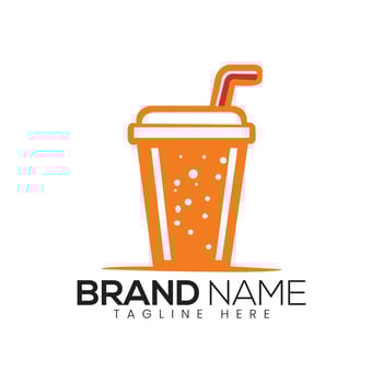 Abstract Fresh Drink Glass Icon or Logo Design Template vector