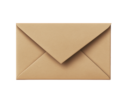 An open envelope on a black background png