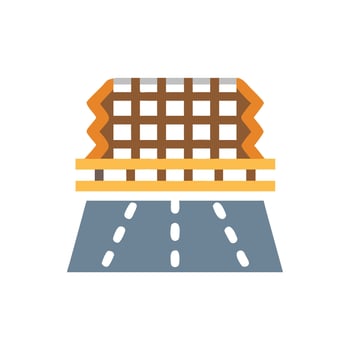 Geotextile Road Reinforcement Icon vector