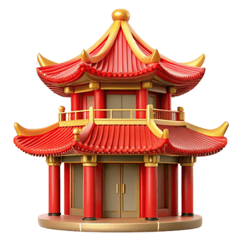 dramatic rustic A Traditional Chinese Pagoda Adorned original png