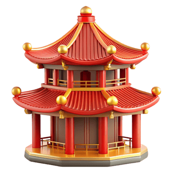 wonderful contemporary A Traditional Chinese Pagoda Adorned premium png