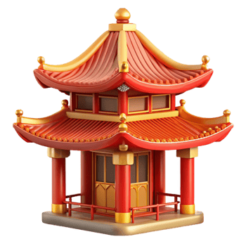 wonderful minimalist A Traditional Chinese Pagoda Adorned genuine png