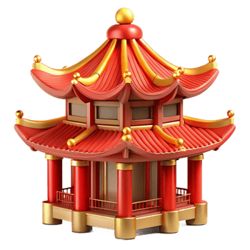 wonderful traditional A Traditional Chinese Pagoda Adorned 4K png