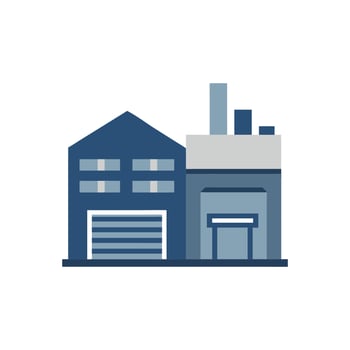 Stylish warehouse illustration for industrial needs vector