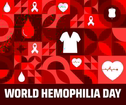 World Hemophilia Day background banner or poster design template. vector