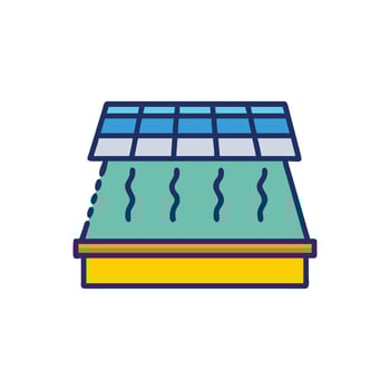 Quality insulated roofing illustration for builders vector