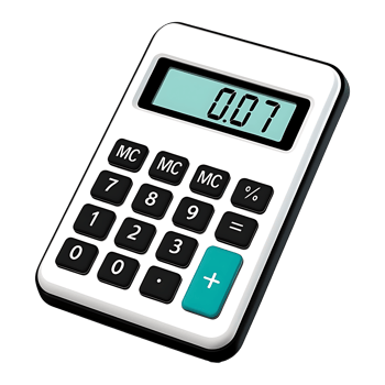 Modern Desktop Calculator Stock Image Ideal for E-commerce Marketing png
