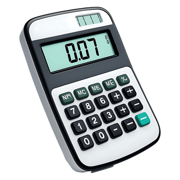 Isolated Calculator on Transparent Background Royalty-Free Digital Asset png
