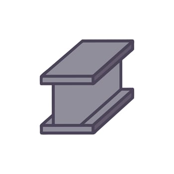 Distinctive loadbearing steel beam icon for structural design vector