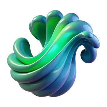 wonderful creative A dynamic flow of particles forming wave-like patterns, in shades of blue and green, illuminated by a soft, ambient light. Style fluid dynamics, abstract authentic png