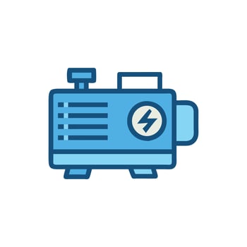 Stylish power generator illustration for builders vector