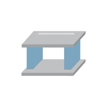 Modern precast concrete bridge beam icon for construction vector