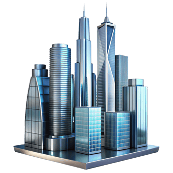 extraordinary traditional A Sleek Glass and Steel Skyscraper 4K png