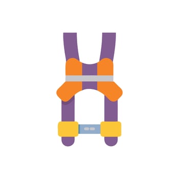 Quality safety harness icon for industrial applications vector