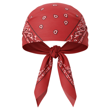 Red Bandana Tied in a Knot Classic Western Headwear png