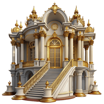 wonderful artistic Ornate Baroque Palace premium png