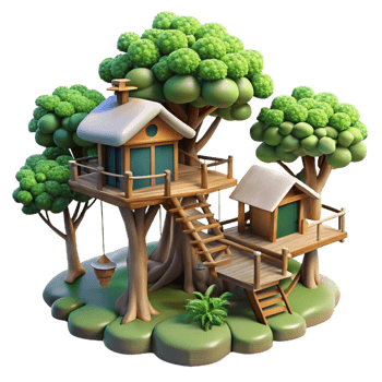 elegant minimalist Interconnected Treehouse exclusive png