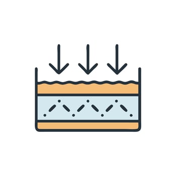 Quality thermal insulation icon for energy conservation vector