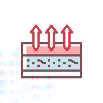 Modern thermal insulation icon design for energy efficiency vector
