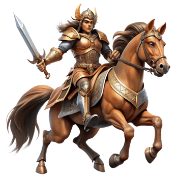serene minimalist A Fierce Warrior Amazon with Leather authentic png