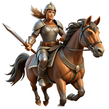 magnificent traditional A Fierce Warrior Amazon with Leather professional png