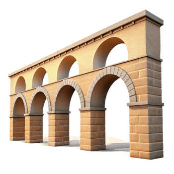 beautiful modern Roman Aqueduct Towering Arches professional png