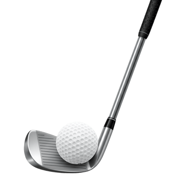 Golf Club and Ball Ready to Strike png