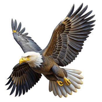 impressive rustic A Majestic Bald Eagle Soaring Through a high quality png