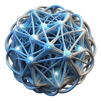 serene traditional A field of interwoven, glowing fibers, forming a complex, organic network, in a bioluminescent, abstract style exclusive png