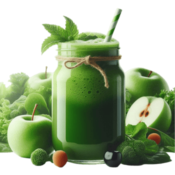 Green Apple and Mint Detox png