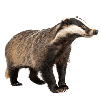 A Stunning Profile View of a European Badger in its Natural Habitat png