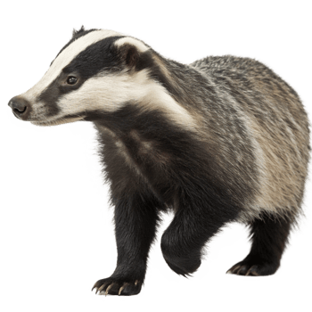 A Closeup View of an Adorable Young European Badger Walking png
