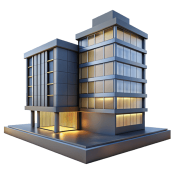 dramatic creative A Sleek Minimalist Apartment Building 4K png