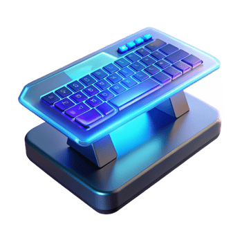 impressive creative A Holographic Keyboard Projected Onto a 4K png