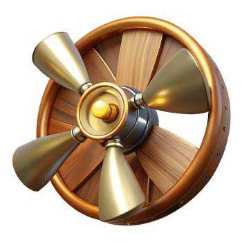 beautiful classic A Steampunk Airship Propeller Made of professional png