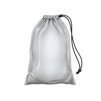 Blank White Drawstring Mesh Laundry Bag Mockup png
