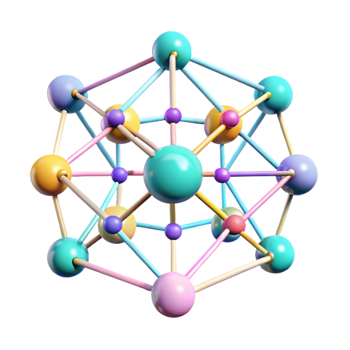 beautiful creative A Complex Network of Interconnected Nodes original png