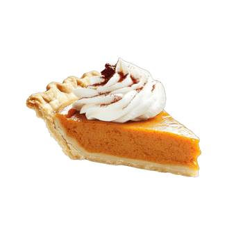 Delicious pumpkin pie slice with whipped cream dessert food holiday thanksgiving treat isolated isolated transparent background png
