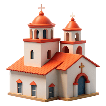 wonderful minimalist A Spanish Colonial Mission with White 4K png
