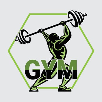 Weightlifting icon of a man icon vector