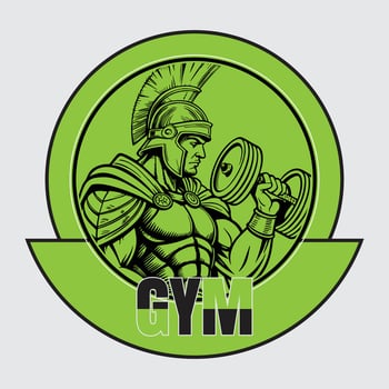 Physical fitness gym icon vector