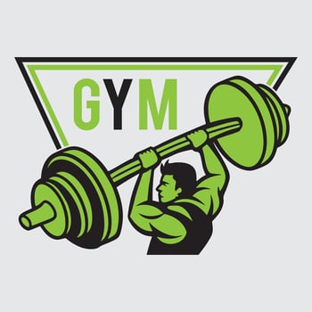 A man Weightlifting gym icon vector