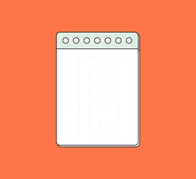 Colorful Grid Notebook with Binder Holes vector