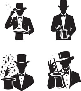 Magician with hat vector