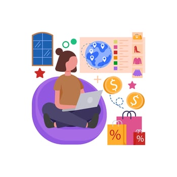Global E Commerce Selling Platform vector