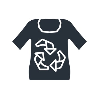 recycled clothing icons isolated on White Background. Flat style design vector