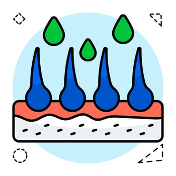 A unique design of follicle vector