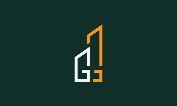 GG commercial real estate monogram logo design vector