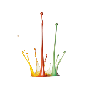 Vibrant Colorful Paint Splashes in Motion Abstract Art Background png